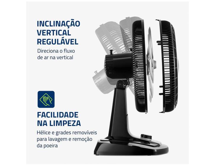 Ventilador de Mesa 40cm Mondial Super Turbo VTX-40-8P 8 Pás 3 Velocidades - Preto