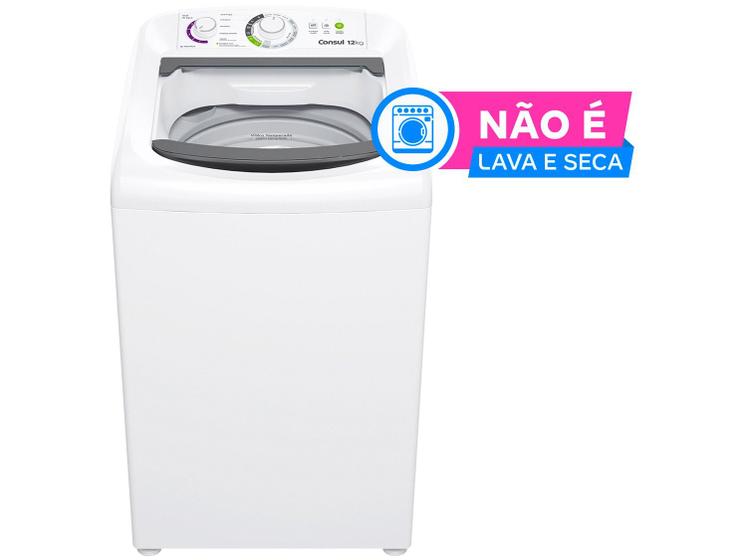 Lavadora de Roupas Consul 12kg CWH12BB com Dosagem Econômica e Ciclo Edredom   Branca