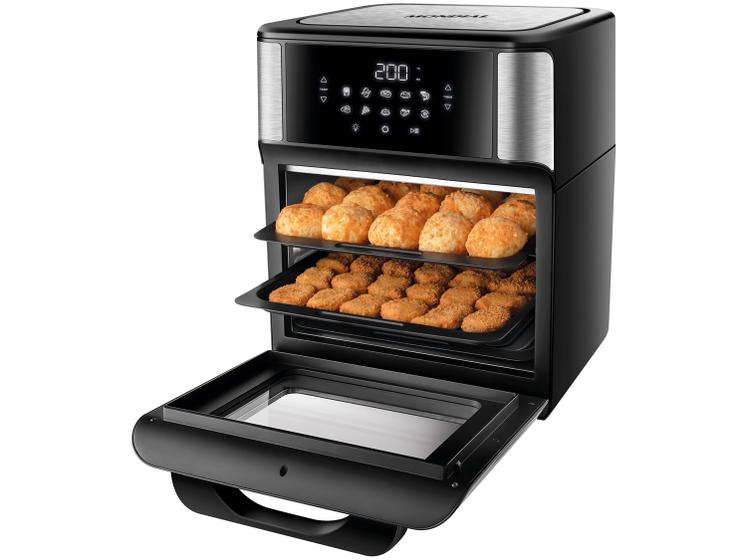 Fritadeira Elétrica Sem Óleo Air Fryer Oven 2 em 1 Mondial AFON-12L-BI 12L Digital   Preta/Inox