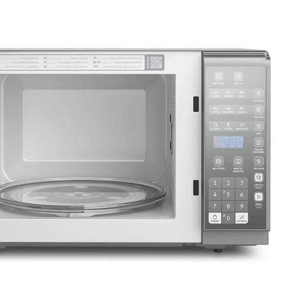 Forno de Micro-ondas Electrolux MI41S Inox Espelhado com Painel Integrado e Função Tira Odor - 31 litros