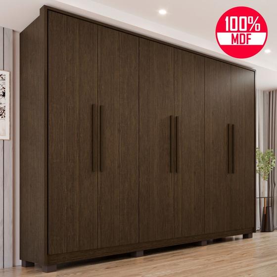 Guarda-Roupa Casal Europa Palermo com 6 Portas e 6 Gavetas - 250cm de largura