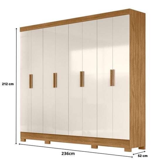 Guarda-Roupa Casal Moval Diplomata com 8 Portas e 4 Gavetas