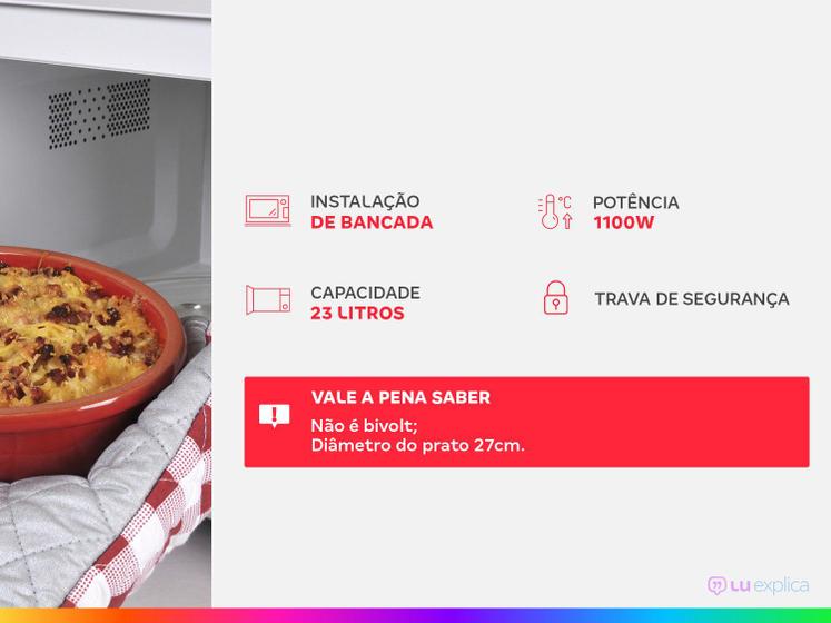 Forno de Micro-ondas Electrolux Efficient ME23S com Função Manter Aquecido Prata - 23L