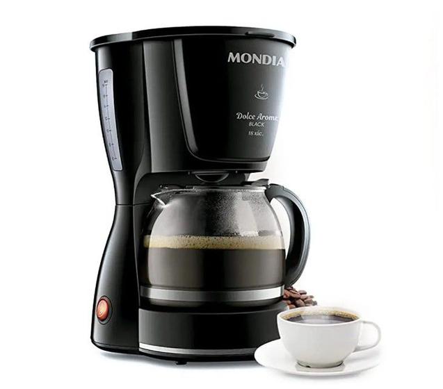 Cafeteira Elétrica Mondial Dolce Arome Inox C-30 18 Xícaras - Preta